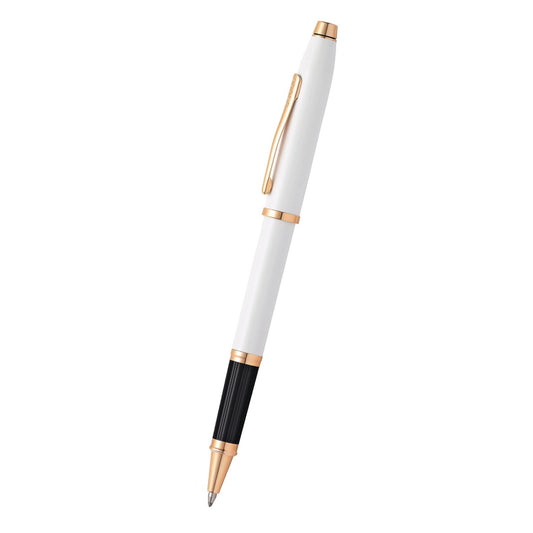 Cross Century® II Pearlescent White Lacquer with Polished Rose Gold PVD Appointments Rollerball Pen