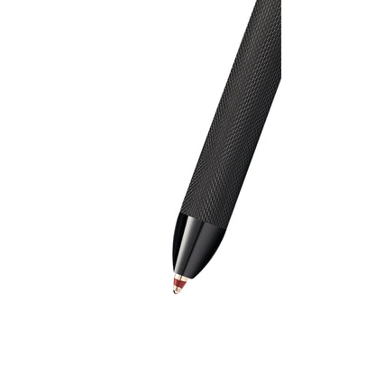 Cross Tech3+ Multi Function Pen. Brushed Black with Engraved Engine-Turned Diamond-Pattern Finish with Black PVD Appointments, 0.5mm lead and optional stylus.