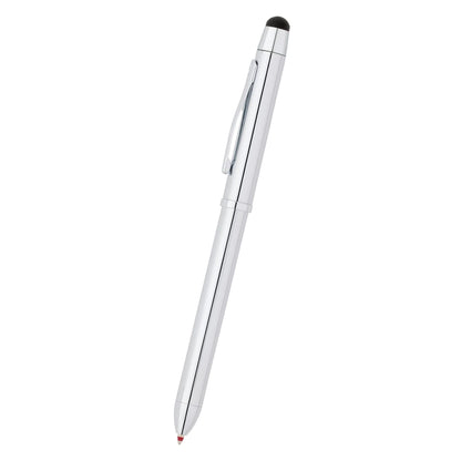 Cross Tech3+ Multi Function Pen. Lustrous Chrome with Polished Chrome Appointments, 0.5mm lead and optional stylus.