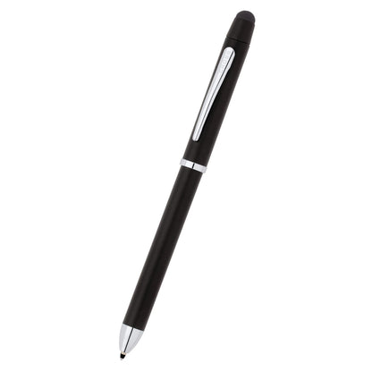 Cross Tech3+ Multi Function Pen. Satin Black with Polished Chrome Appointments, 0.5mm lead and optional stylus.