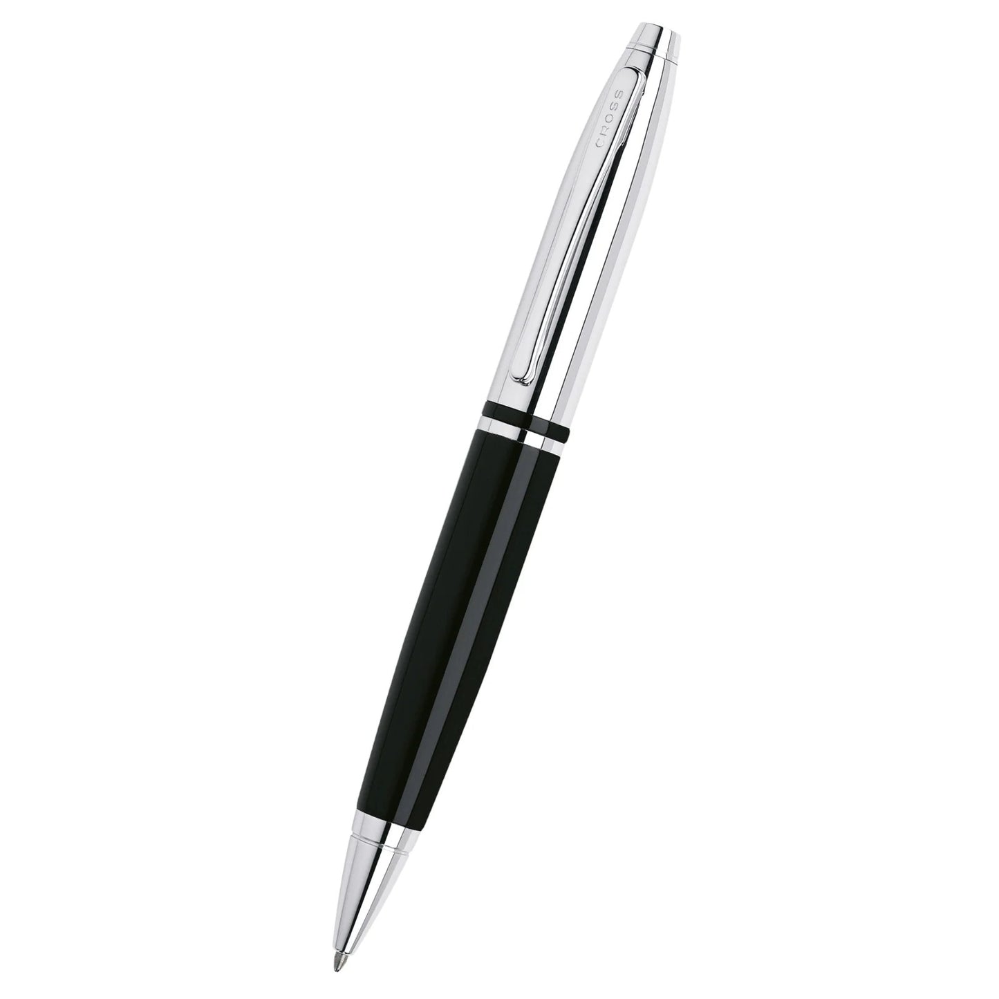 Cross Calais™ Chrome/Black Lacquer with Polished Chrome Appointments Ballpoint Pen