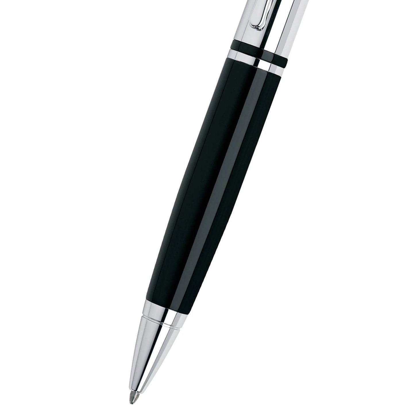 Cross Calais™ Chrome/Black Lacquer with Polished Chrome Appointments Ballpoint Pen