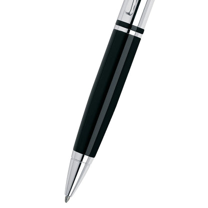 Cross Calais™ Chrome/Black Lacquer with Polished Chrome Appointments Ballpoint Pen