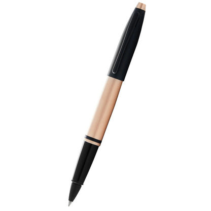 Cross Calais™ Brushed Rose Gold and Black Lacquer with Black Lacquer Appointments  Selectip Rollerball Pen