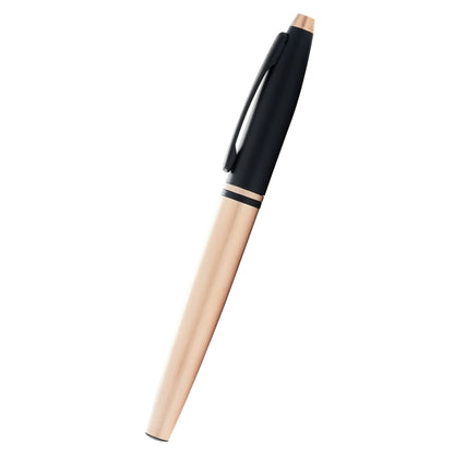 Cross Calais™ Brushed Rose Gold and Black Lacquer with Black Lacquer Appointments  Selectip Rollerball Pen
