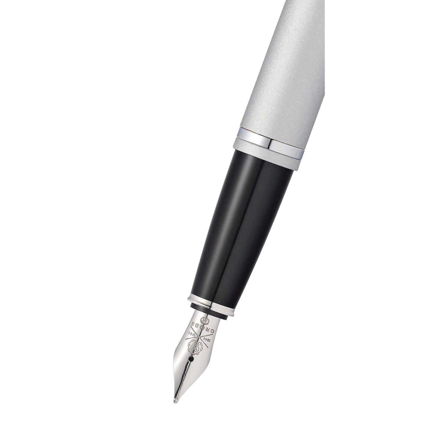 Cross Calais™ Satin Chrome with Polished Chrome Appointments and Medium Stainless Steel Nib Fountain Pen