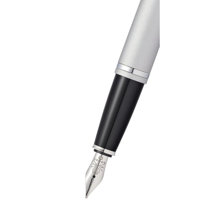 Cross Calais™ Satin Chrome with Polished Chrome Appointments and Medium Stainless Steel Nib Fountain Pen
