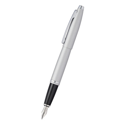 Cross Calais™ Satin Chrome with Polished Chrome Appointments and Medium Stainless Steel Nib Fountain Pen