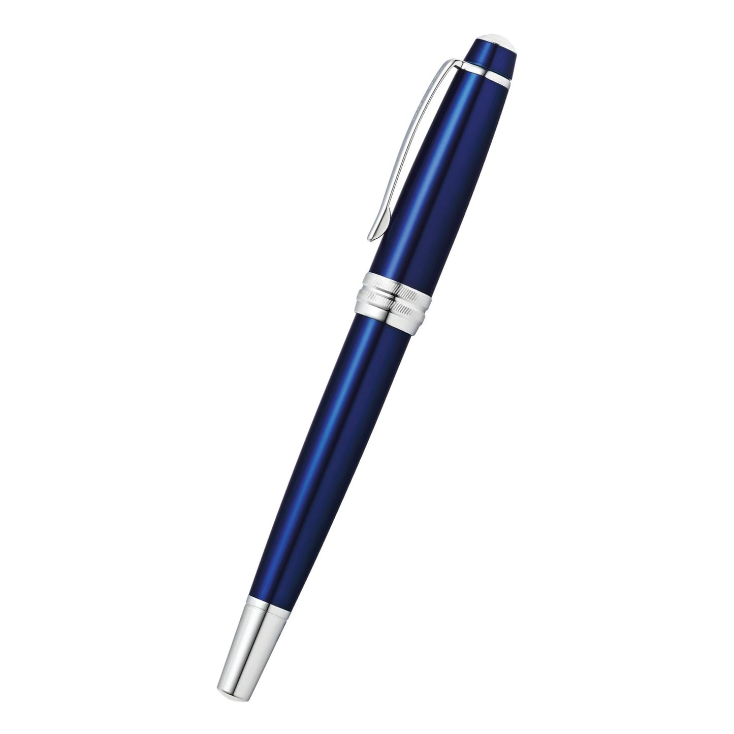 Cross Bailey™ Blue Lacquer with Polished Chrome Appointments and Medium Stainless Steel Nib Fountain Pen