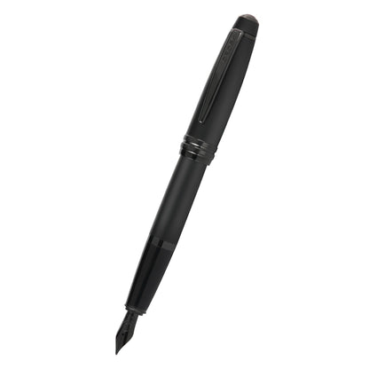 Cross Bailey™ Matte Black Lacquer Pen with Polished Black PVD appointments and Polished Black PVD Coated Stainless Steel Medium Nib Fountain Pen