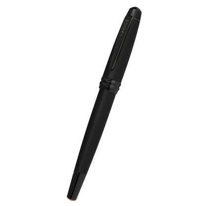 Cross Bailey™ Matte Black Lacquer Pen with Polished Black PVD appointments and Polished Black PVD Coated Stainless Steel Medium Nib Fountain Pen