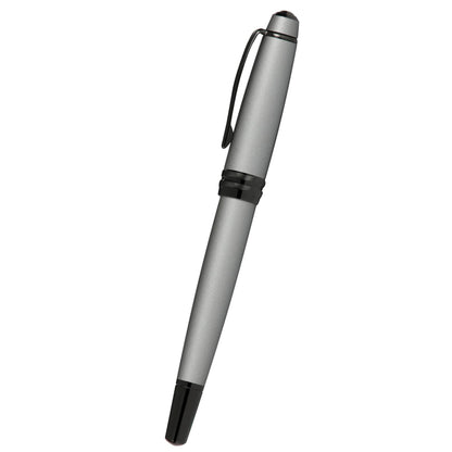 Cross Bailey™ Matte Gray Lacquer with Polished Black PVD appointments and Polished Black PVD Coated Stainless Steel Fine Nib Fountain Pen