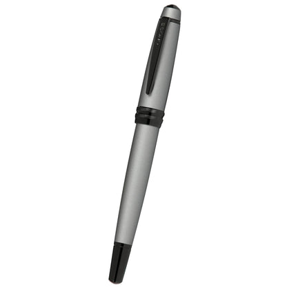 Cross Bailey™ Matte Gray Lacquer with Polished Black PVD appointments and Polished Black PVD Coated Stainless Steel Fine Nib Fountain Pen