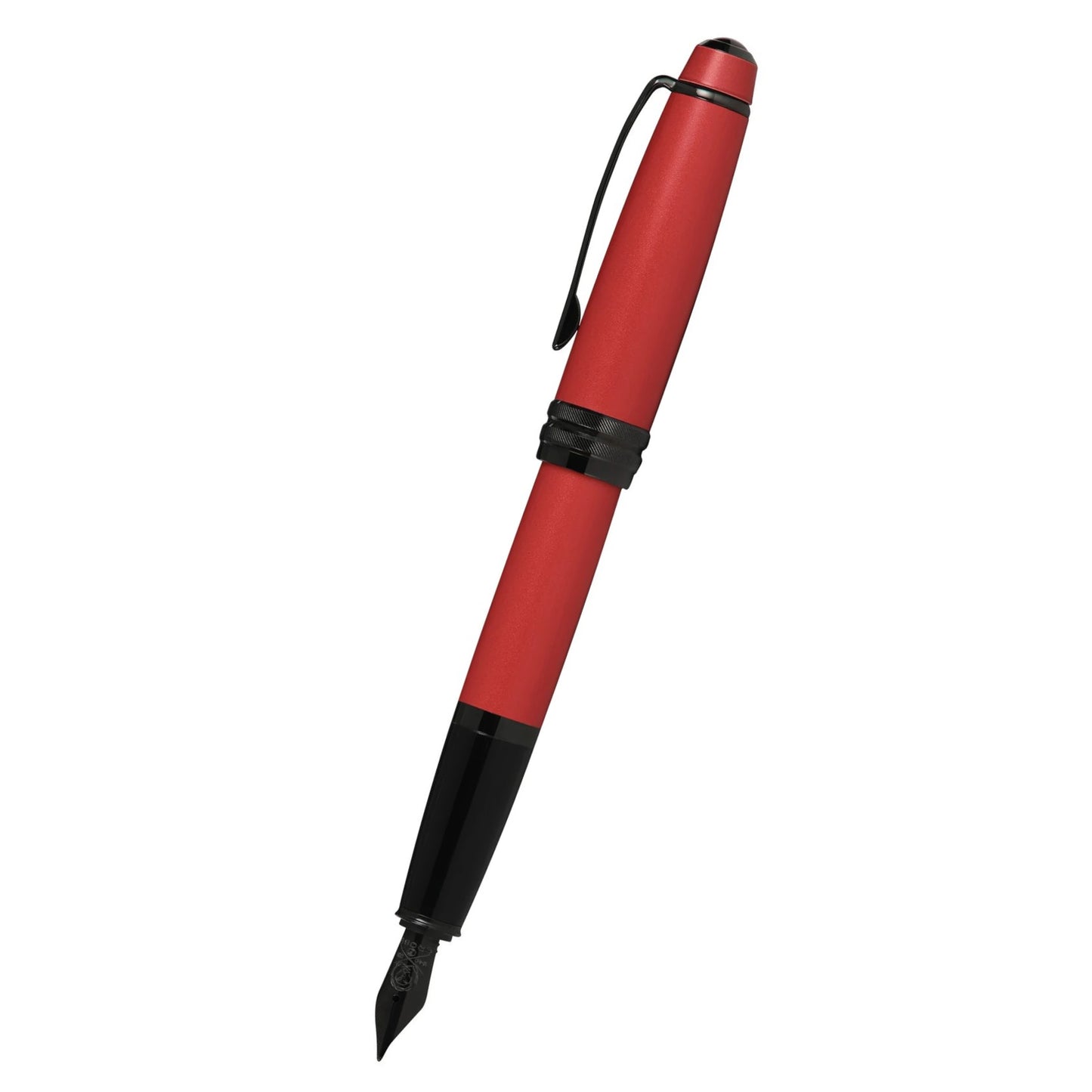 Cross Bailey™ Matte Red Lacquer with Polished Black PVD appointments and Polished Black PVD Coated Stainless Steel Fine Nib Fountain Pen