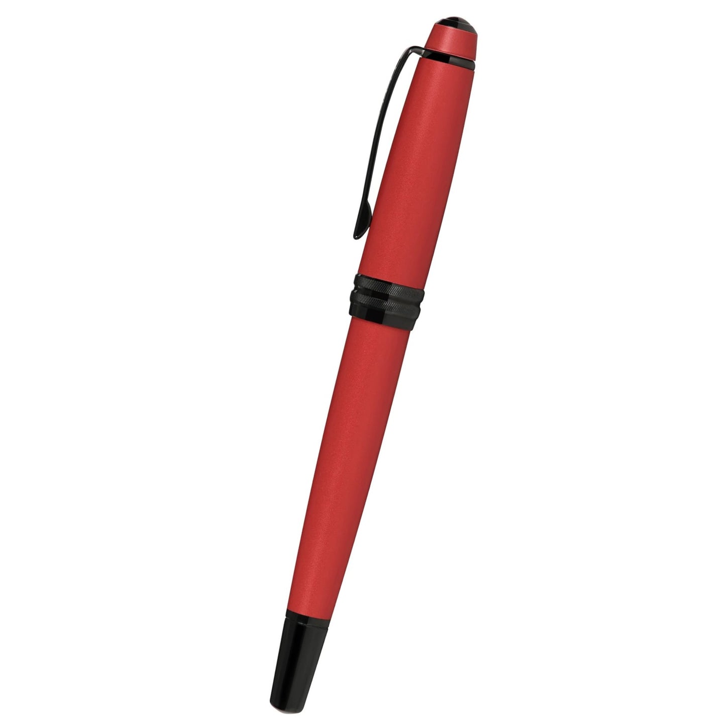 Cross Bailey™ Matte Red Lacquer with Polished Black PVD appointments and Polished Black PVD Coated Stainless Steel Medium Nib Fountain Pen