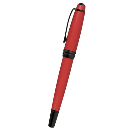 Cross Bailey™ Matte Red Lacquer with Polished Black PVD appointments and Polished Black PVD Coated Stainless Steel Medium Nib Fountain Pen