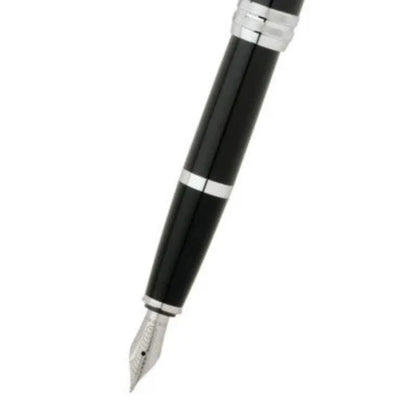 Cross Bailey™ Black Lacquer with Polished Chrome Appointments and Medium Stainless Steel Nib Fountain Pen