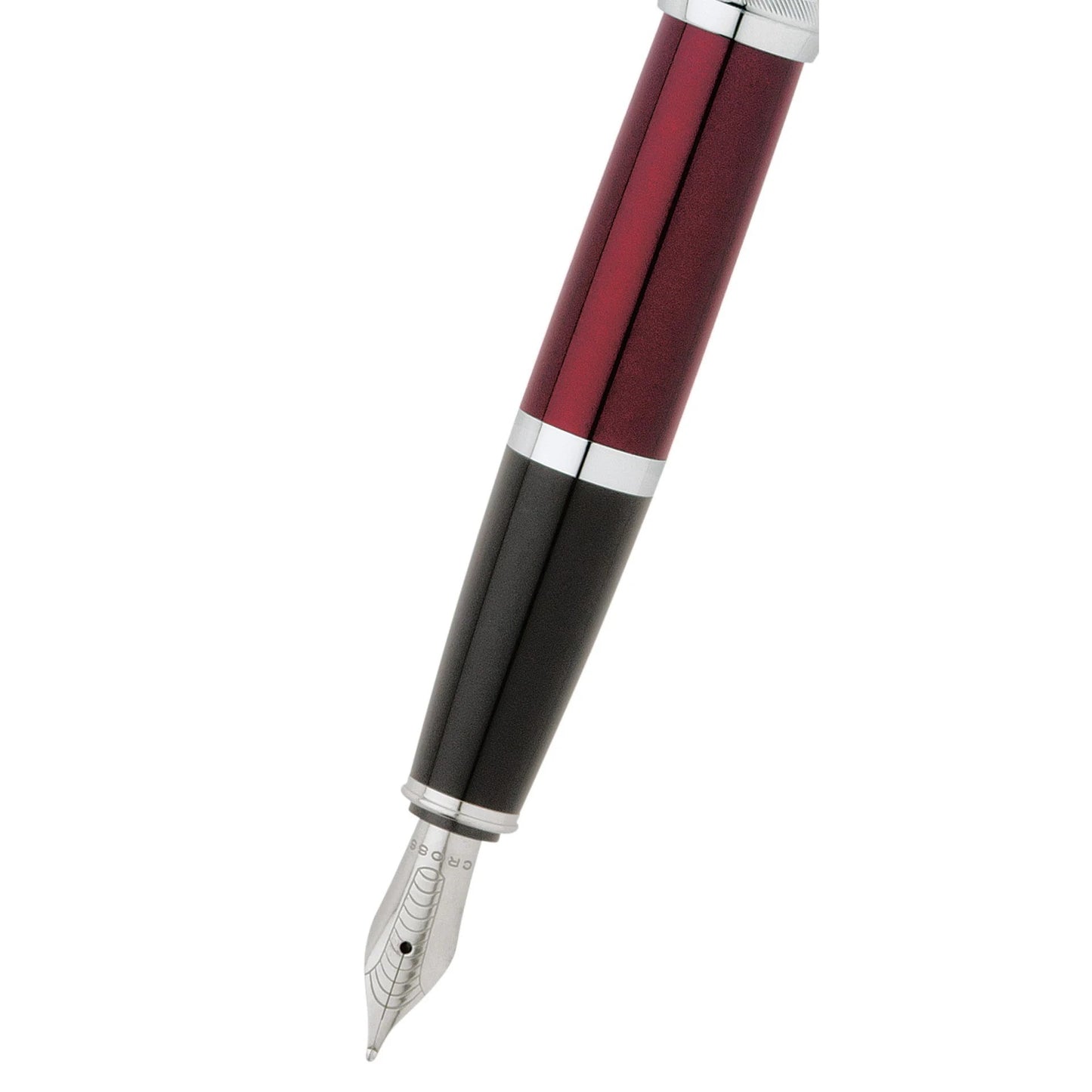 Cross Bailey™ Red Lacquer with Polished Chrome Appointments and Medium Stainless Steel Nib Fountain Pen