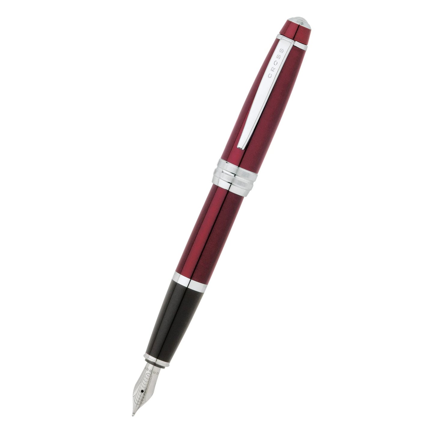 Cross Bailey™ Red Lacquer with Polished Chrome Appointments and Medium Stainless Steel Nib Fountain Pen