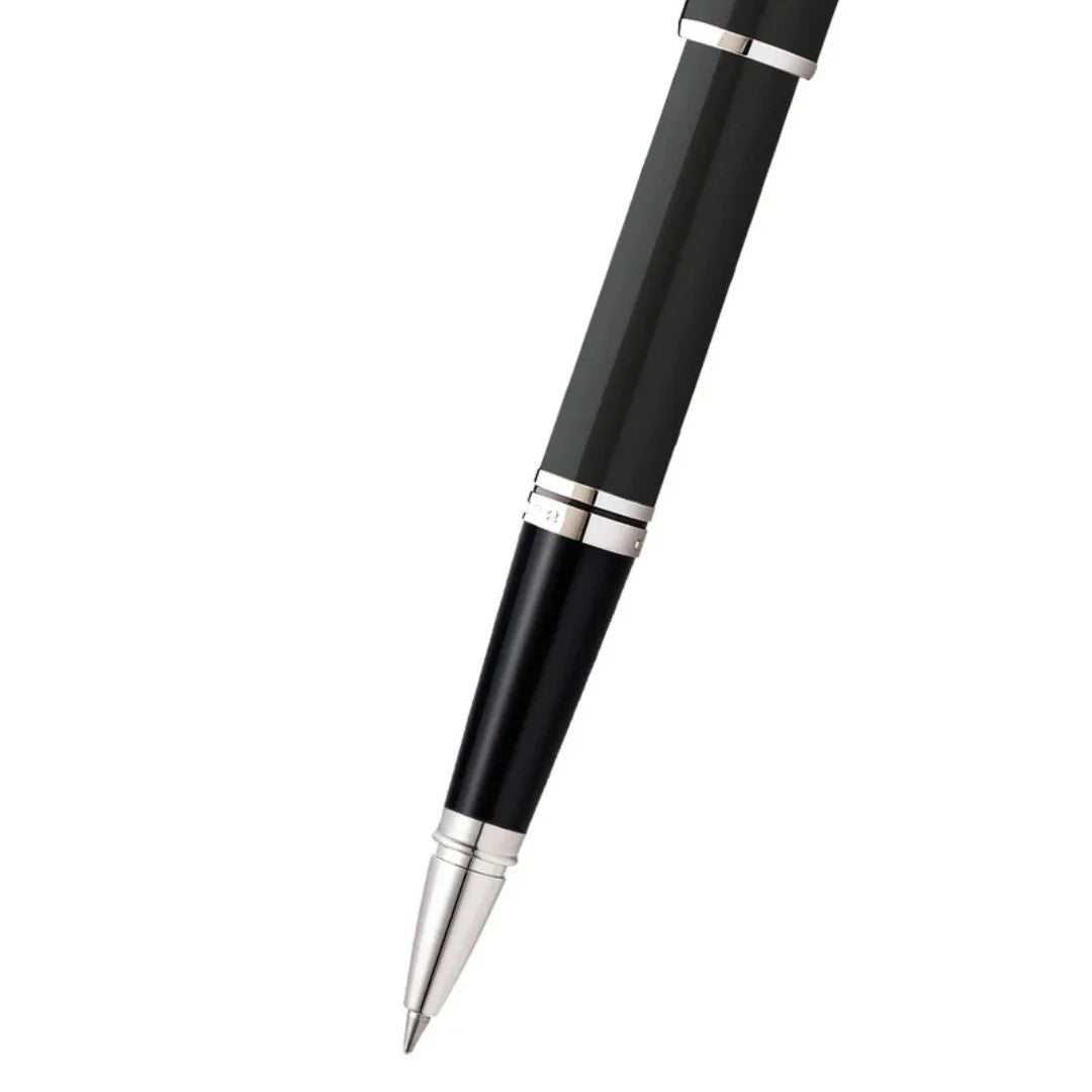 Coventry Black Lacquer with Polished Chrome Appointments Rollerball Pen
