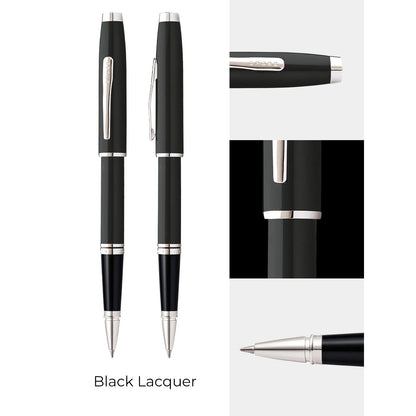 Coventry Black Lacquer with Polished Chrome Appointments Rollerball Pen