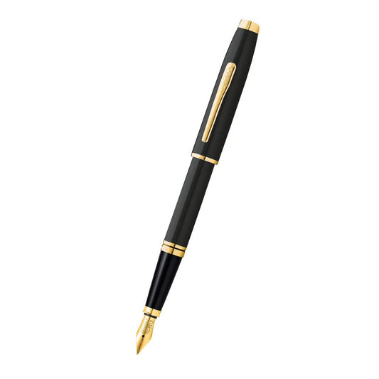 Coventry Classic Black Lacquer with Gold Tone Appointments Fine Nib Fountain Pen