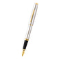 Coventry Polished Chrome with Gold Tone Appointments Fine Nib Fountain Pen