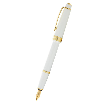 Cross Bailey Light™ Polished White Resin and Gold Tone Medium Nib Fountain Pen