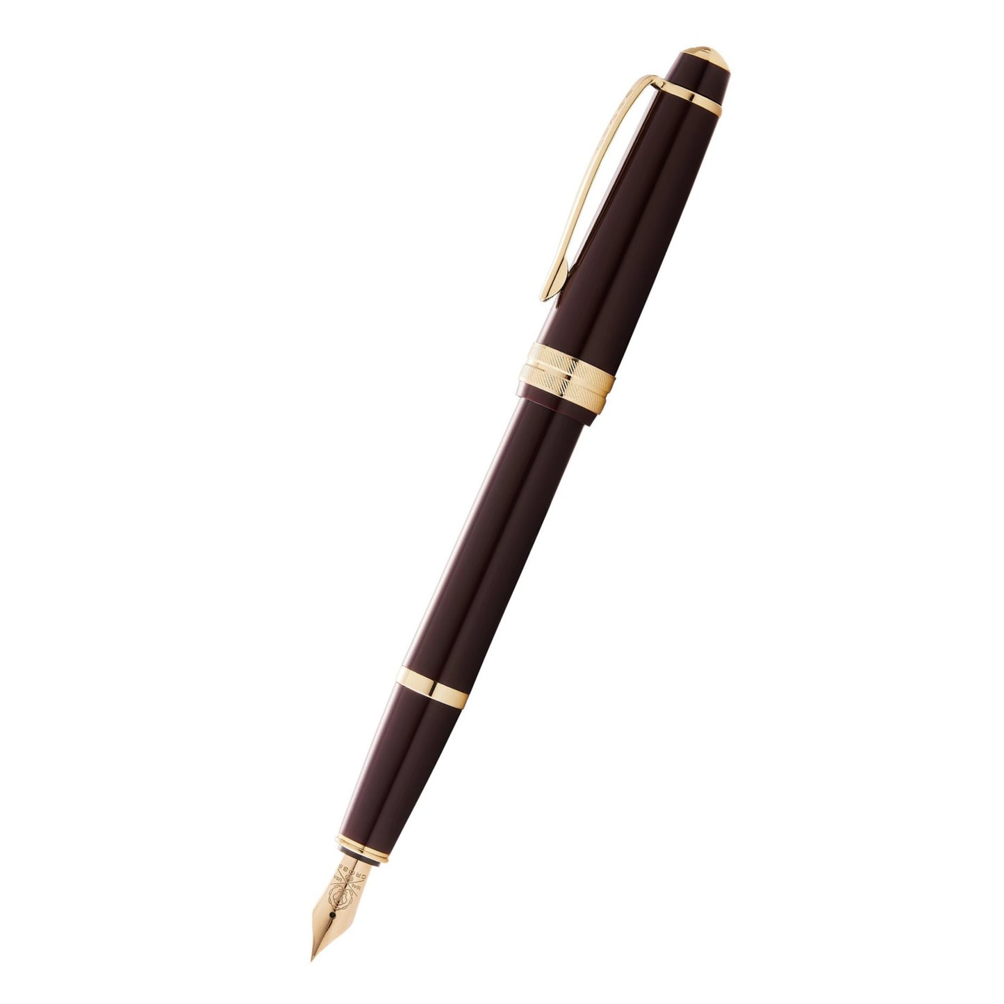 Cross Bailey Light™ Polished Burgundy Resin and Gold Tone Fine Nib Fountain Pen