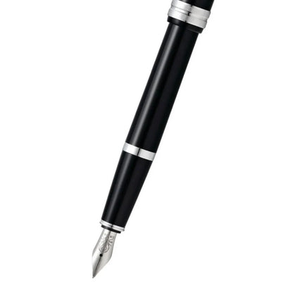 Cross Bailey Light™ Polished Black Resin with Polished Chrome Appointments and Fine Nib Fountain Pen
