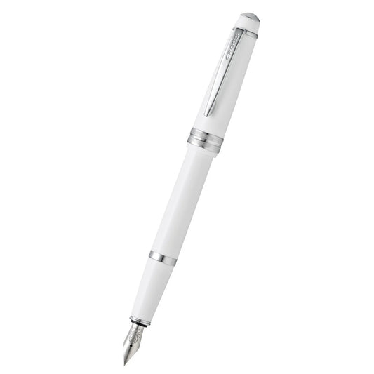 Cross Bailey Light™ Polished White Resin with Polished Chrome Appointments and Fine Nib Fountain Pen