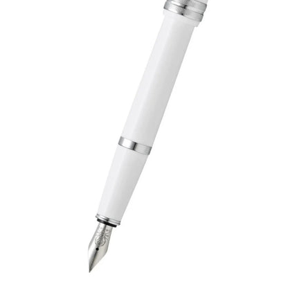 Cross Bailey Light™ Polished White Resin with Polished Chrome Appointments and Fine Nib Fountain Pen