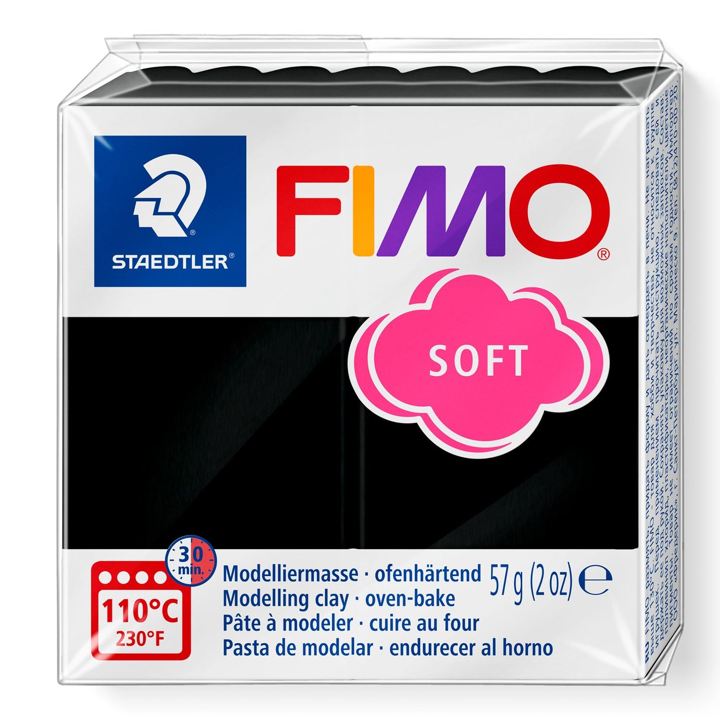 Staedtler 8020-9    08 Staedtler Fimo Soft, Black, 56g (2oz)