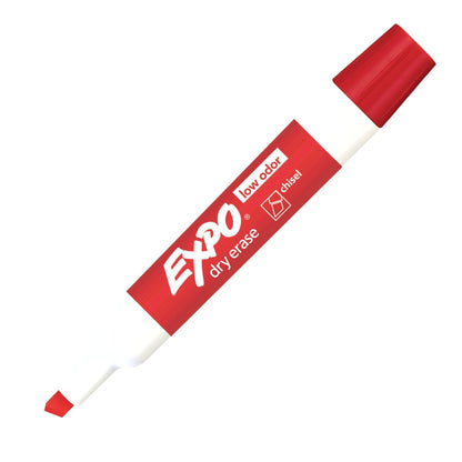 Expo 80002 2 Low Odor Dry Erase Marker, Chisel Tip, Red