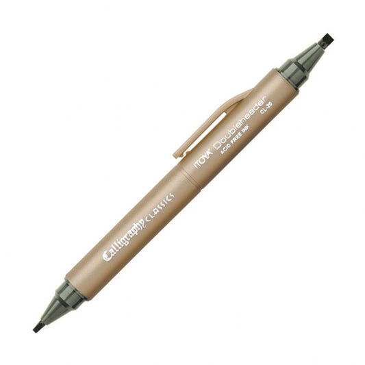 Itoya Doubleheader Calligraphy Classics Marker, Evergreen 3.0Mm And 1.5Mm