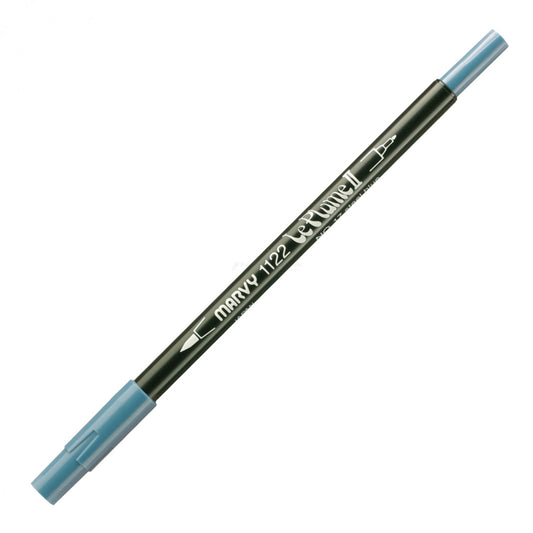 Marvy Le Plume Ii Double Ended Watercolor Marker, Steel Blue