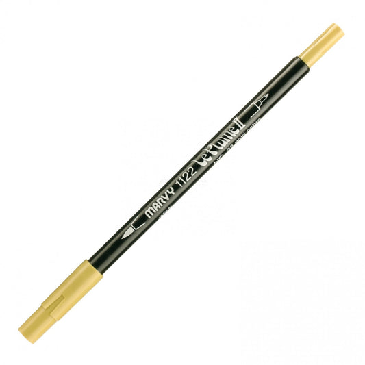 Marvy Le Plume Ii Double Ended Watercolor Marker, Gold Ochre