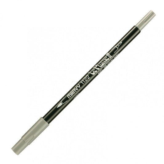 Marvy Le Plume Ii Double Ended Watercolor Marker, Silver Grey