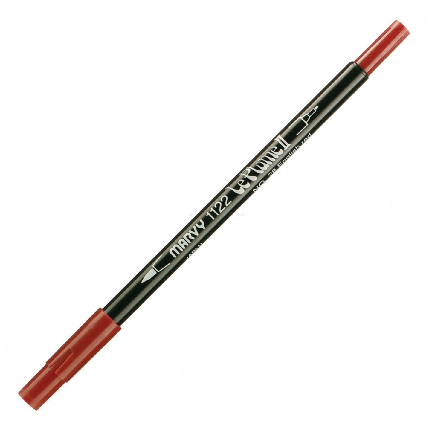 Marvy Le Plume Ii Double Ended Watercolor Marker, English Red