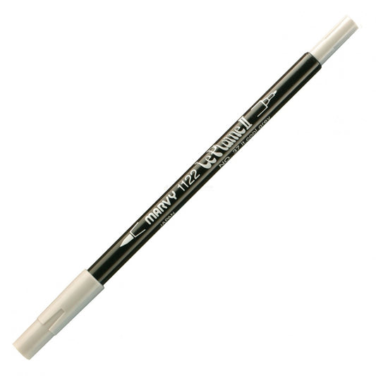 Marvy Le Plume Ii Double Ended Watercolor Marker, Lt Cool Grey