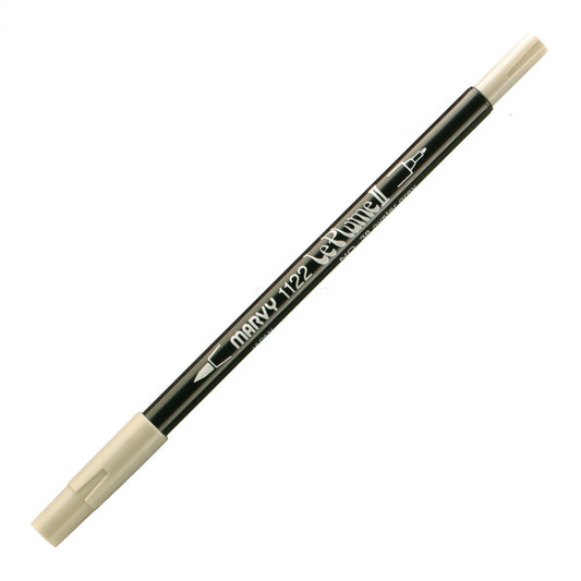 Marvy Le Plume Ii Double Ended Watercolor Marker, Oyster Grey
