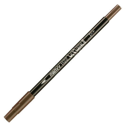 Marvy Le Plume Ii Double Ended Watercolor Marker, Sepia