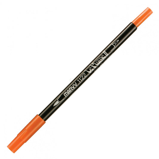 Marvy Le Plume Ii Double Ended Watercolor Marker, Vermilion