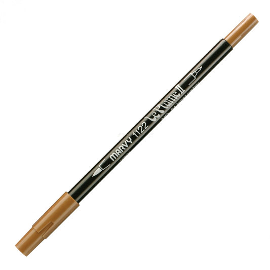 Marvy Le Plume Ii Double Ended Watercolor Marker, Burnt Umber