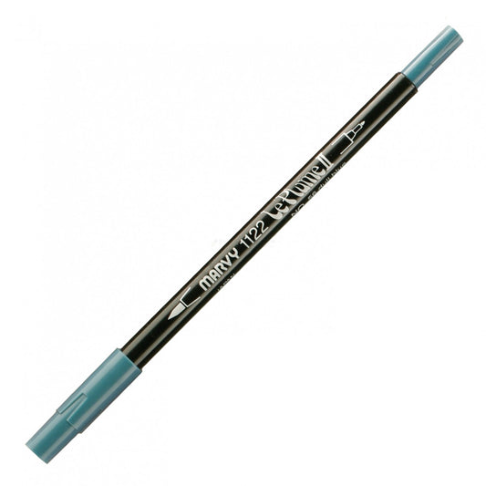 Marvy Le Plume Ii Double Ended Watercolor Marker, Dull Blue