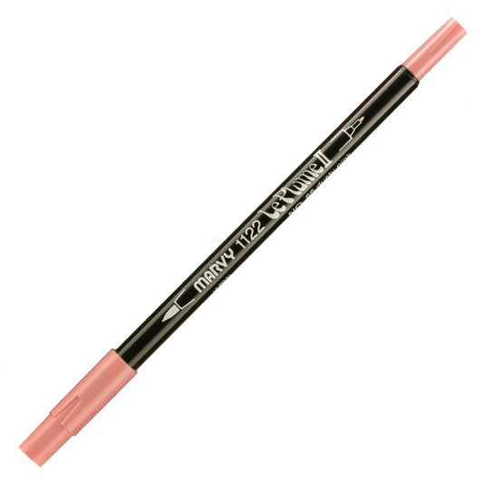 Marvy Le Plume Ii Double Ended Watercolor Marker, Dusty Pink