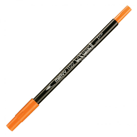 Marvy Le Plume Ii Double Ended Watercolor Marker, Orange