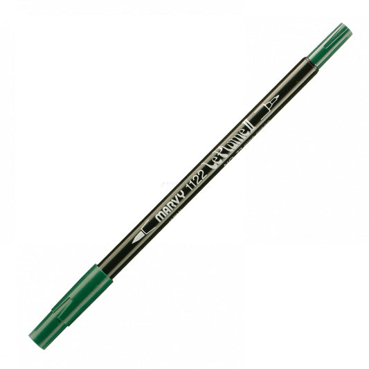 Marvy Le Plume Ii Double Ended Watercolor Marker, Pine Green