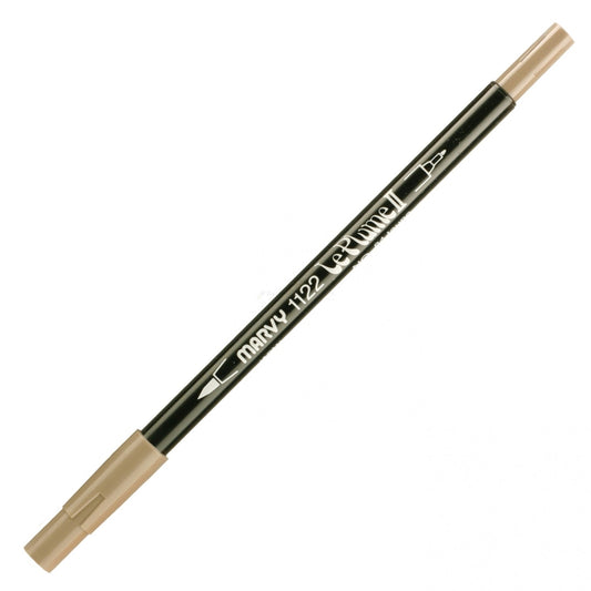 Marvy Le Plume Ii Double Ended Watercolor Marker, Taupe