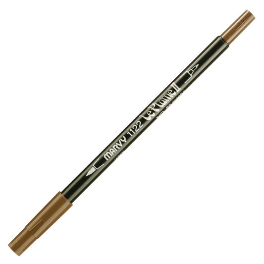 Marvy Le Plume Ii Double Ended Watercolor Marker, Mocha